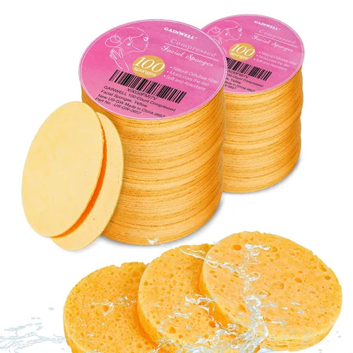 Miniatura 15 de GAINWELL Esponjas faciales comprimidas naturales de 50 colores, para limpieza facial, reutilizables y ecológicas, 50 unidades Varios