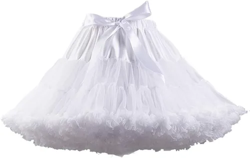 XinChangShangMao Falda de Enagua de Gasa con Cintura Elástica para Mujer, Falda de Tul Tutú Esponjosa de Princesa para Ballet y Danza, Enaguas Falda