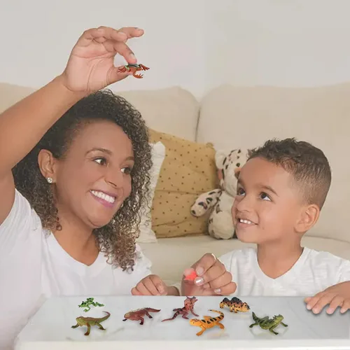 Miniatura 4 de 12 figuras de animales reptiles y lagartos, mini plástico realista de sangre fría, rana anfibia, camaleón, selva, selva, selva, juguetes educativos