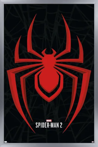 Miniatura 11 de Trends International Marvel's Spider-Man 2 - Póster de pared con icono de Miles Morales, 22.37 x 34.00 pulgadas, versión enmarcada de madera