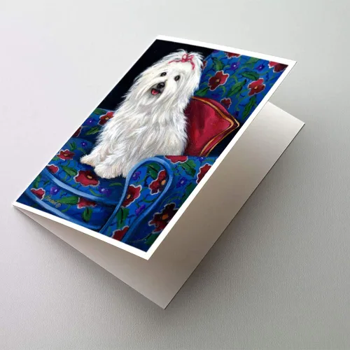 Miniatura 172 de Caroline's Treasures PPP3013GCA7P - Tarjetas de felicitación y sobres para mascotas de Basset Hound Teacher, paquete de 8 tarjetas en blanco