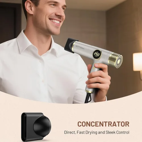 Miniatura 6 de HITTIONA Secador de pelo de viaje de doble voltaje con difusor magnético, secador de pelo iónico de alta velocidad de 2000 W, regalo para mujeres
