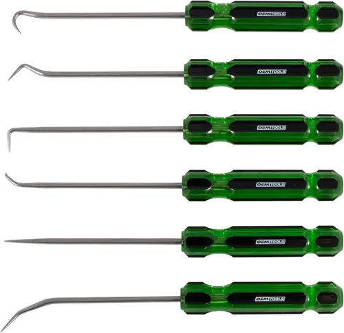 OEMTOOLS 26545 Juego de 6 piezas de ganchos y punzones con mango de acetato, herramienta de gancho y herramienta de punzón, juego de punzones y