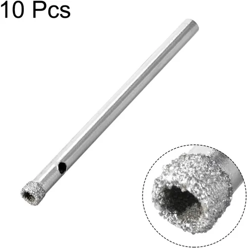 Miniatura 3 de uxcell Brocas de diamante de 0.157 in, sierras de agujero para azulejos de vidrio, porcelana, mármol, botellas de cerámica, ollas de ladrillo