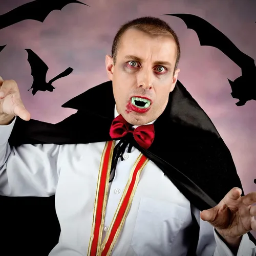 Miniatura 3 de Boao 60 piezas de dientes de vampiro de Halloween a granel, colmillos de vampiro de plástico, dientes falsos de color brillante, accesorios