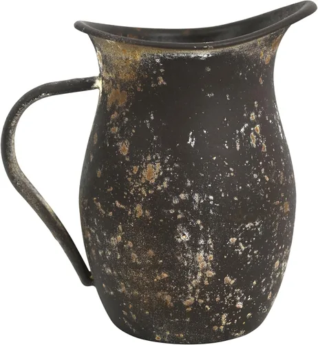 Jarrón Vintage de Metal Floral Campestre Decorativo de Leche en Forma de Lata para Gabinetes de Cocina, Jarrón Rústico para Mesa, Centro de Mesa,