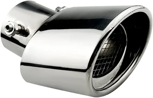 Miniatura 4 de tubo de escape de acero inoxidable pulido para coche, silenciador de escape trasero de 63 mm / 2.5 pulgadas, con malla, accesorios universales