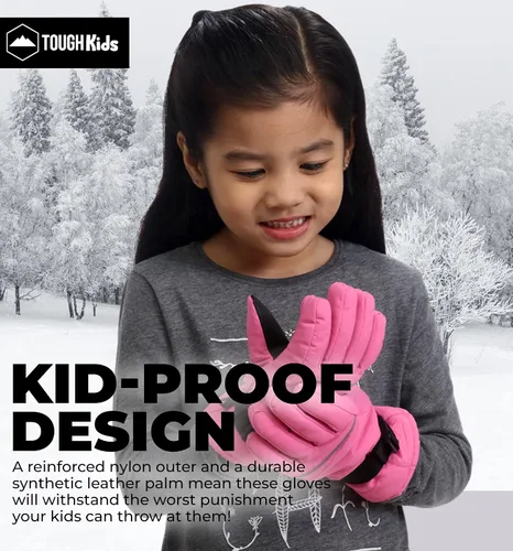 Miniatura 4 de Guantes de esquí y nieve para niños de invierno Guantes de esquí, snowboard, Shoveling impermeable, resistente al viento, carcasa térmica y palma