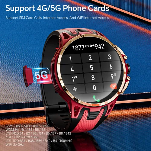 Miniatura 3 de LOKMAT Reloj inteligente Android 4G, pantalla AMOLED de 1.75 pulgadas, 3 GB+32 GB, seguimiento de actividad deportiva para hombres y mujeres