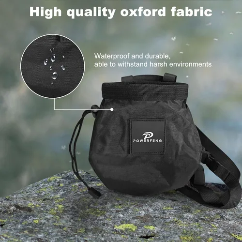 Miniatura 5 de Bolsa de tiza para escalada en roca y bouldering: bolsa de tiza para interiores y exteriores, para hombres y mujeres, equipo y accesorios de escalada