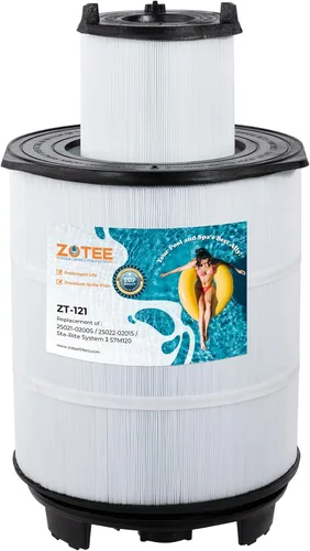 ZOTEE Juego de cartuchos de filtros de piscina interior y exterior que reemplaza a Sta-Rite 25021-0200s y 25022-0201s System 3 S7m120,300sq.ft Negro