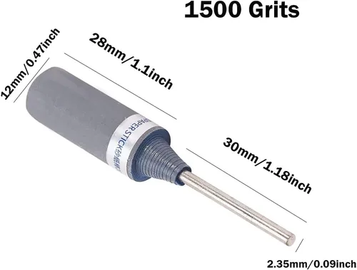 Miniatura 2 de Utoolmart Palitos de papel de lija Cilindro abrasivo pulido pulido punto montado 1500 granos 2 unids