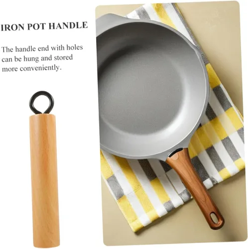 Miniatura 8 de Mikinona Wok Mango Wok Accesorios Mango Desmontable Utensilios de Cocina de Repuesto de Olla de Repuesto de Mango de Madera Universal Utensilios