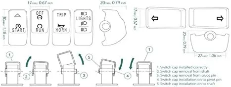 Miniatura 8 de XKH - Cubiertas cromadas para botones de interruptor de control manual para motocicleta, compatibles con Harley Davidson Softail 2011