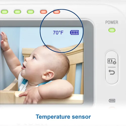 Miniatura 8 de VTech VM320 Monitor de bebé, pantalla de 2.4 pulgadas con cámara fija, visión nocturna, sonidos relajantes, conversación de 2 vías, transmisión
