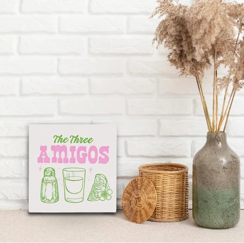 Miniatura 5 de Letrero de madera para bar de cóctel de margarita y tequila de cocina - Regalos modernos para amigos, divertido letrero de cocina de Los Tres Amigos