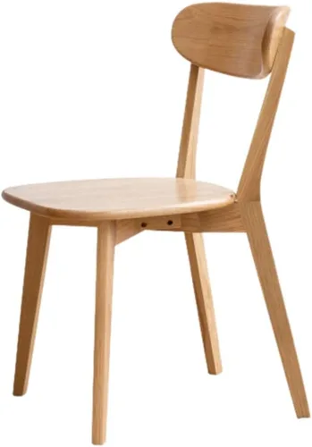 Miniatura 15 de Sillas de cocina, 100% madera maciza de roble, silla moderna con respaldo curvo, sillas de cocina y comedor, silla moderna para sala de estar Negro