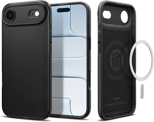 Miniatura 24 de Spigen Thin Fit MagFit Funda diseñada para iPhone 16 [Carcasa rígida] [Protección de grado militar] Compatible con MagSafe - Negro