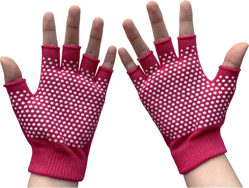Miniatura 2 de Calcetines de pilates con empuñaduras para mujer, calcetines de yoga antideslizantes para baile de barra o entrenamiento descalzo 2 pares de guantes