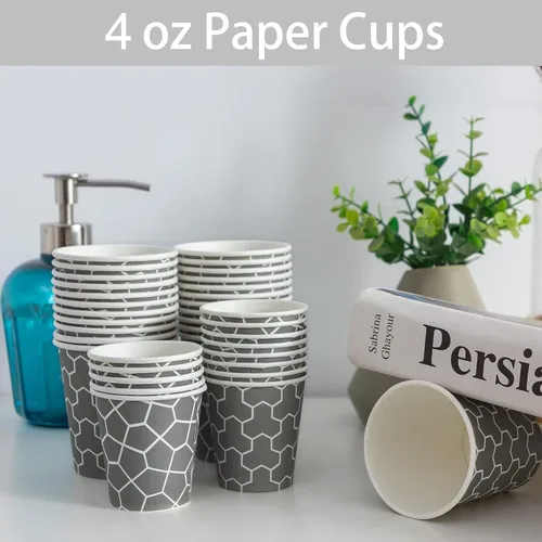 Miniatura 5 de Paquete de 600 unidades de tazas de papel de 4 oz, tazas de café desechables sin fugas de 4 oz, tazas de papel seguras para alimentos para espresso