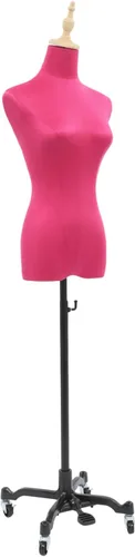 Miniatura 20 de Vestido de maniquí femenino con forma de torso, 59 a 79 pulgadas de altura ajustable, cuerpo de maniquí con soporte de metal y base rectangular