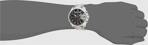 Miniatura 6 de Diesel Mega Chief DZ4308 - Reloj de cuarzo para hombre con esfera negra Plateado Cronógrafo