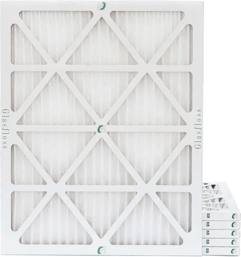 Glasfloss Filtros de aire plisados MERV 10 (FPR 5-6) de 18 x 24 x 1 pulgadas, caja de 6. Tamaño real: 17-1/2 x 23-1/2 x 7/8