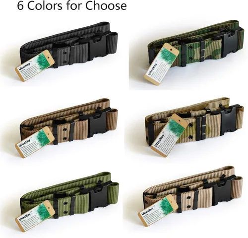 Miniatura 6 de UltraKey Cinturón táctico, cinturón de rescate militar resistente de seguridad ajustable para deportes al aire libre y caza Greenv2