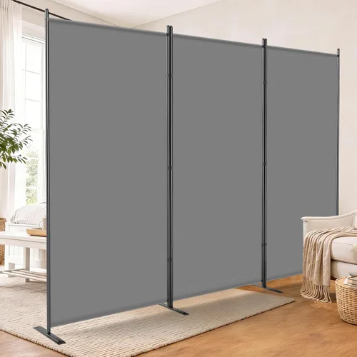 Miniatura 10 de AKTOP Divisor de habitación de 3 paneles de 6 pies a 103 pulgadas de ancho x 70 pulgadas de alto, pantalla de privacidad plegable, separador