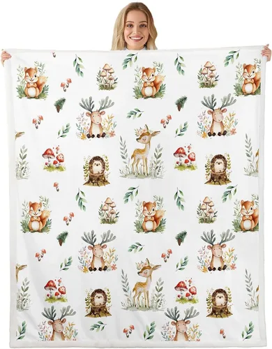 Miniatura 10 de Erosebridal - Mantas de bebé unisex para niños y niñas, mantas de guardería de animales de granja de minky 40x50, manta sherpa con diseño de tractor