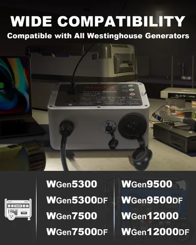 Miniatura 6 de Interruptor de transferencia inteligente de 120 V CA compatible con generador portátil Westinghouse, interruptor de transferencia para energía