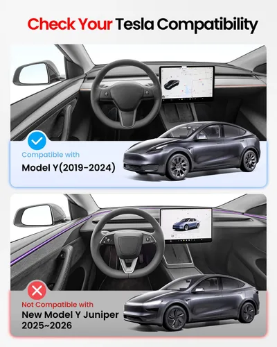 Miniatura 2 de REEVAA - Juego de 4 guardabarros para Tesla Model Y 2019-2025, protege la pintura, no requiere perforación, para todo tipo de clima, negro
