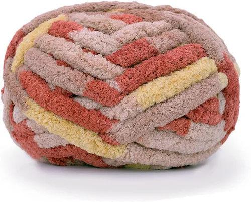 Miniatura 13 de Hilo de felpilla de punto grueso para mantas de tejer a mano, súper suave para mantas grandes jumbo (color rosa claro)