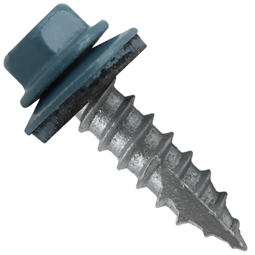 Miniatura 4 de HERR #14 CHARCOAL Tornillo de techo de chapa metálica de cabeza hexagonal: 250 tornillos x 1