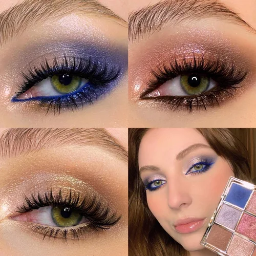 Miniatura 6 de CATKIN Paleta de sombra de ojos de maquillaje, brillo mate, 9 colores, altamente pigmentado, textura cremosa, bronce natural, sombras de ojos