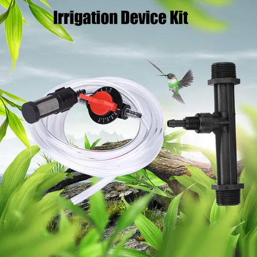 Miniatura 2 de Inyector de fertilizante, Kit de dispositivo de riego de jardín, Kit de tubo de agua con interruptor de inyector de fertilizante G3/4, kit