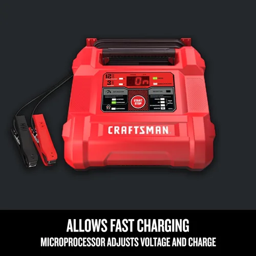 Miniatura 3 de CRAFTSMAN Cargador y Mantenedor de Batería de Auto 12A, Solución 4-en-1, Probador de Batería, para Baterías de 6V/12V de Deportes Acuáticos