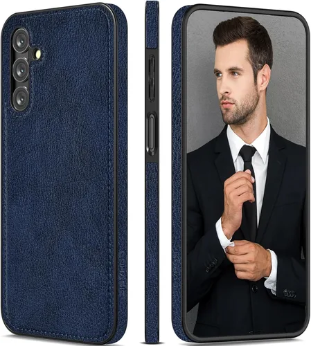 Miniatura 7 de LOHASIC Fundas de cuero para Samsung Galaxy S25, funda elegante de poliuretano de alta calidad para hombres y mujeres, suave antideslizante, Negro