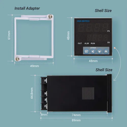 Miniatura 2 de Kit de controlador de temperatura PID Inkbird, alto voltaje de 100ACV a 240ACV, viene con relé de estado sólido SSR 40DA, termopar tipo K
