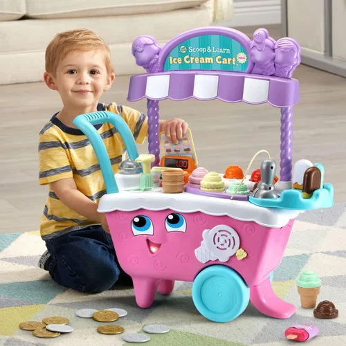 Miniatura 7 de LeapFrog Scoop and Learn Ice Cream Cart Deluxe (embalaje sin frustración), color rosa