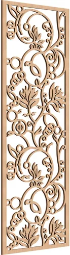 Miniatura 137 de 9 3/8"W x 24 3/8"H x 1/4"T Caspio Decorativos Paneles De Pared De Madera De Calado, Roble Rojo rojo (Red Oak)