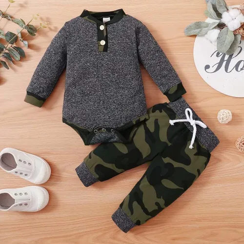 Miniatura 2 de Tepuce Ropa para bebé niño, conjunto de 2 piezas para otoño e invierno