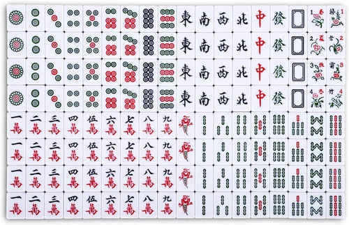 Miniatura 7 de drizzle Juego de mahjong de 1.181 in azul – 144 azulejos de tamaño mediano con bolsa de panda y bastidores – Juego de mesa tradicional chino