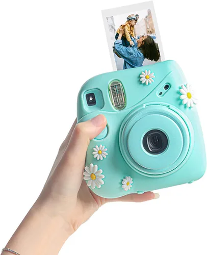 Miniatura 4 de Funda de silicona para Fujifilm Instax Mini 7+7 Plus piel de cámara instantánea, funda protectora con correa de hombro ajustable