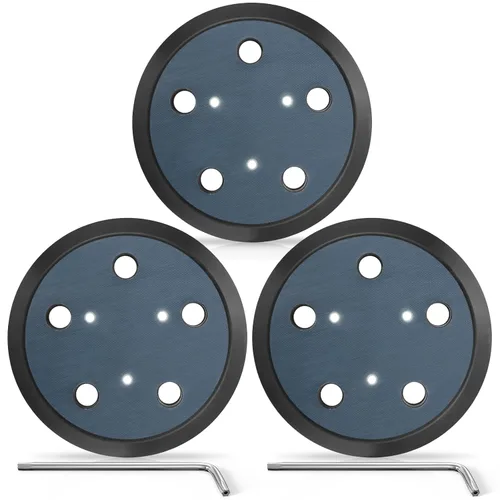 Miniatura 9 de Almohadilla de repuesto de 5 pulgadas con 5 agujeros para lijadora orbital Porter Cable 333 333VS - Almohadilla de lijado orbital con gancho y bucle