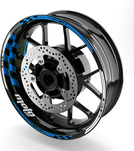 MC MOTOPARTS Adhesivos para llanta de rueda 17 pulgadas Cinta adhesiva AA01 Compatible con GSX1300R GSXR1000 GSXR600 (Azul Aqua)