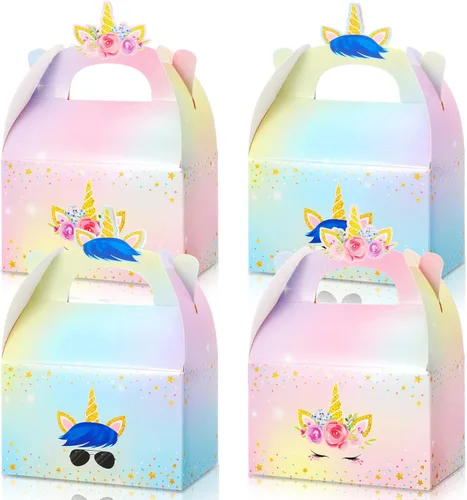 Miniatura 8 de Leinuosen Cajas de regalo de nube arcoíris – Bonitas cajas de recuerdo de fiesta, golosinas de dulces, cajas de regalo para niñas, niños y niños