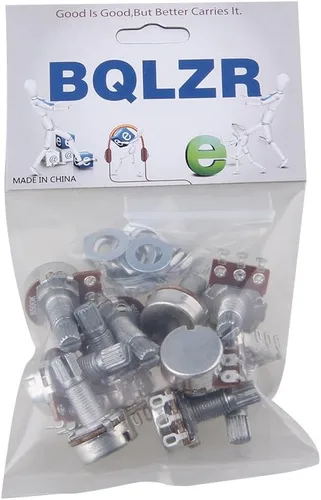 Miniatura 8 de Potenciómetro de guitarra B500K Push/Pull Audio Taper Short (3/8 "buje de 3/8") Potenciómetro de eje dividido Push-Pull Pot para guitarra eléctrica
