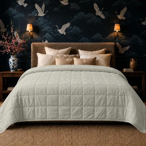 Miniatura 9 de HomeSmart - Manta con peso tamaño King de 20 libras, suave, gruesa, pesada, se adapta a camas estándar y California King, color negro