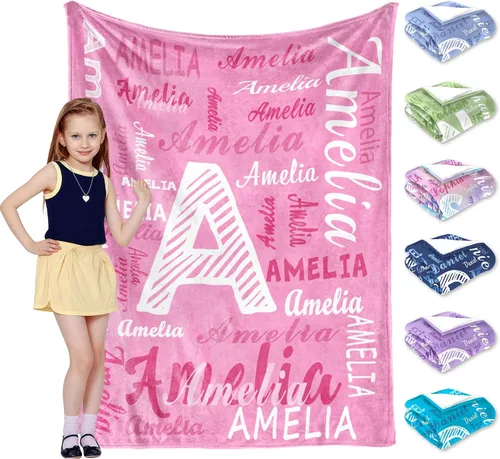 Miniatura 8 de Manta Personalizada para Adolescentes Varones Manta Personalizada con Nombre Manta de Franela Ultra-Suave con Nombre para Niños Regalos